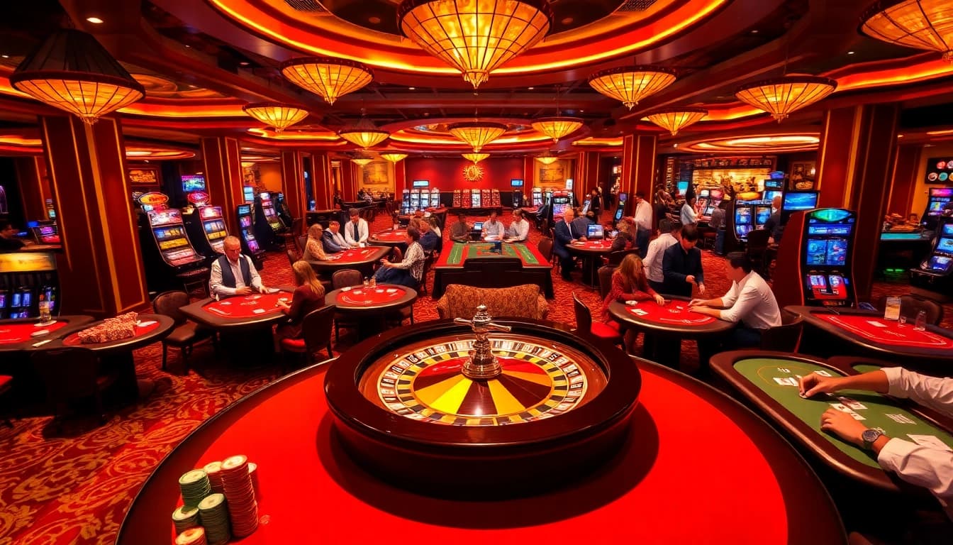 Experience the excitement of gambling at https://nhacaiuytin.place/, featuring vibrant casino games and players enjoying their bets.