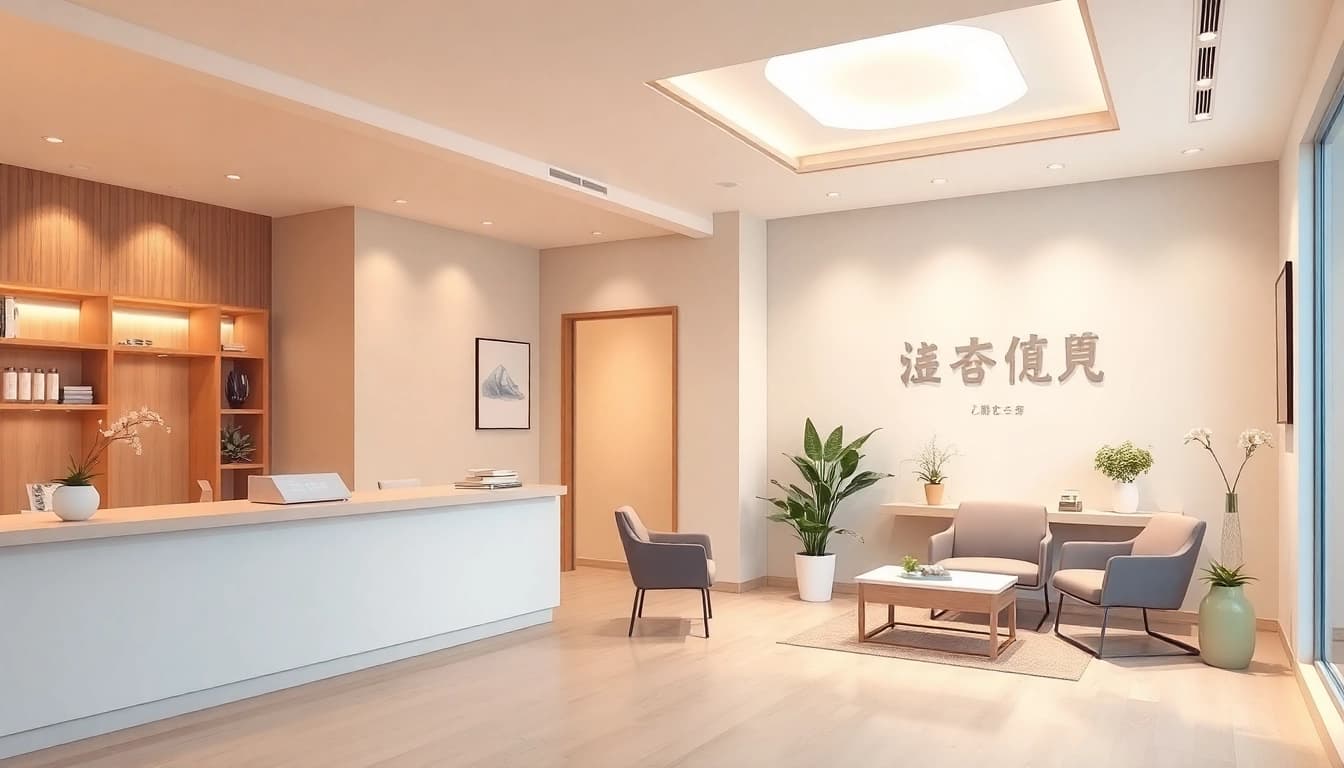 Welcome consultation room at 親和クリニック, showcasing a calming atmosphere for AGA treatment discussions.