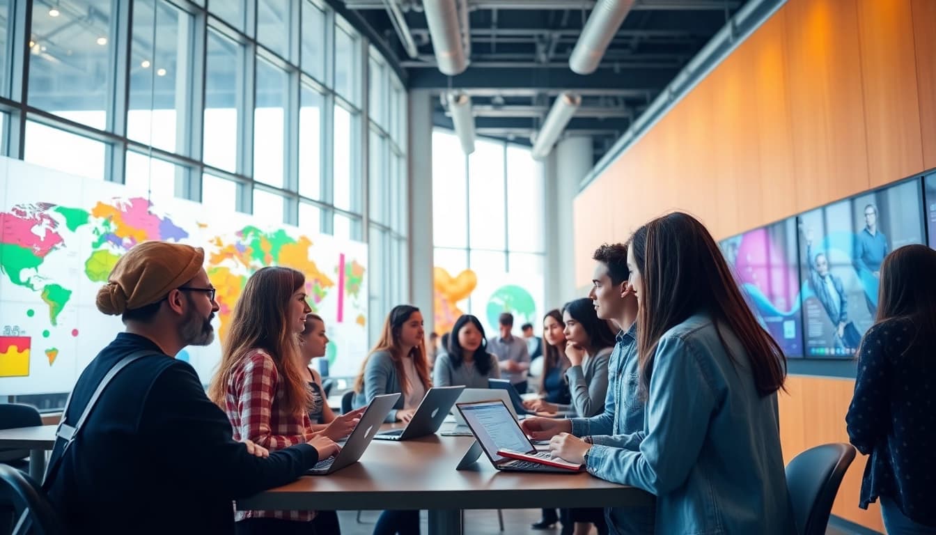 Students at Nisantasi University apply knowledge in a modern learning environment.