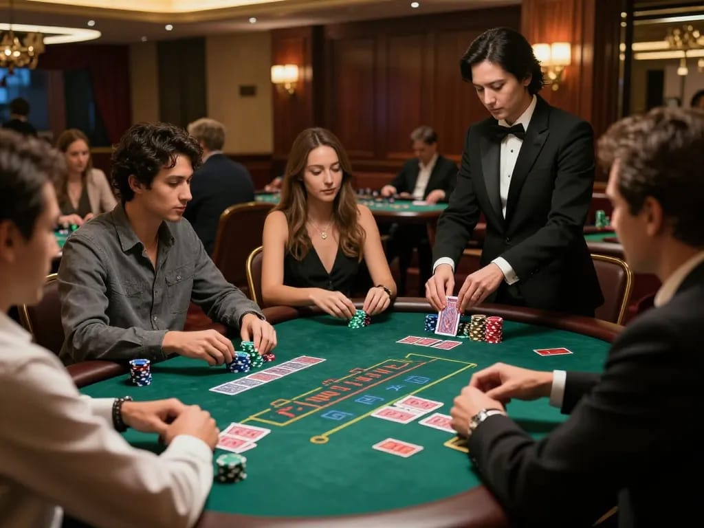 Experience high-stakes blackjack gameplay at U888 casino, showcasing tense moments and strategic decisions.