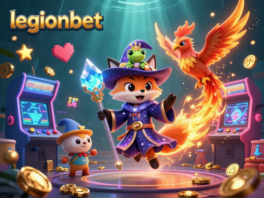 Experience thrilling gameplay with legionbet's mystical characters and casino adventure scene.