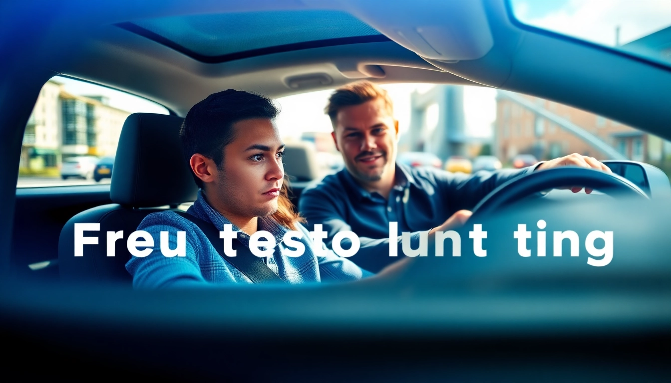 Intensive driving course Portsmouth with a focused learner and supportive instructor in the vibrant city of Portsmouth.