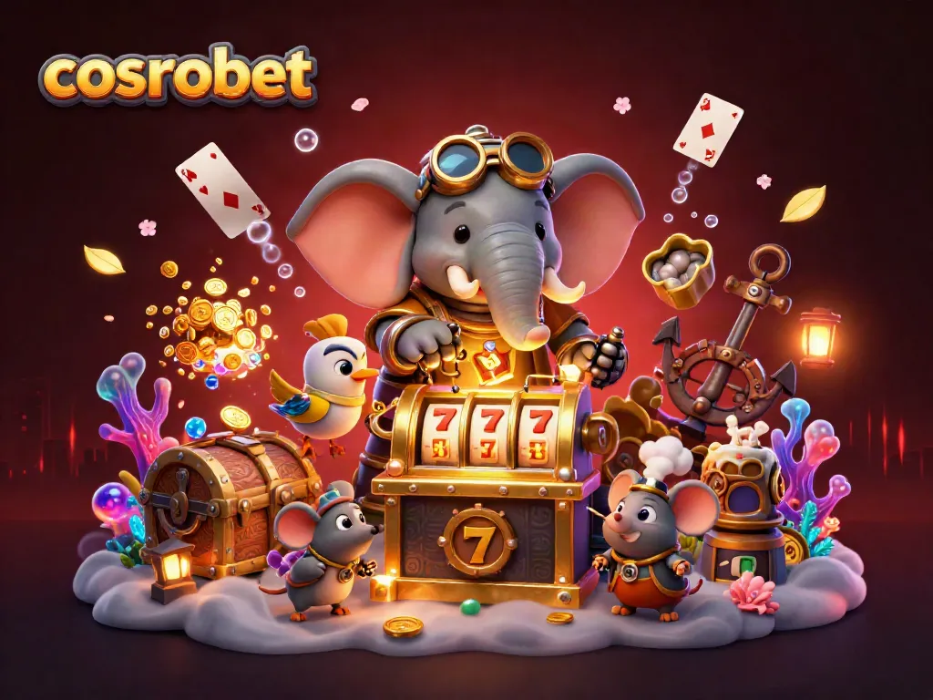 Engage with cosmobet's thrilling gaming experience featuring vibrant slot machine action.