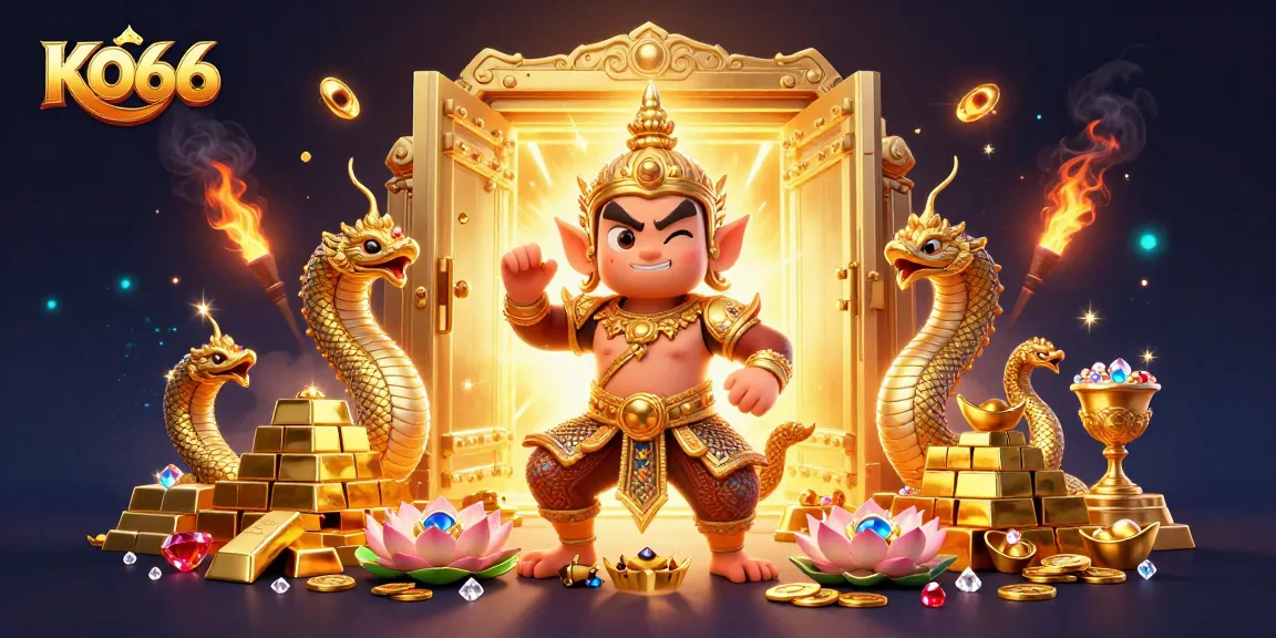 Experience thrilling gaming adventures at KO66 with vibrant scenes a guardian and treasures in play!