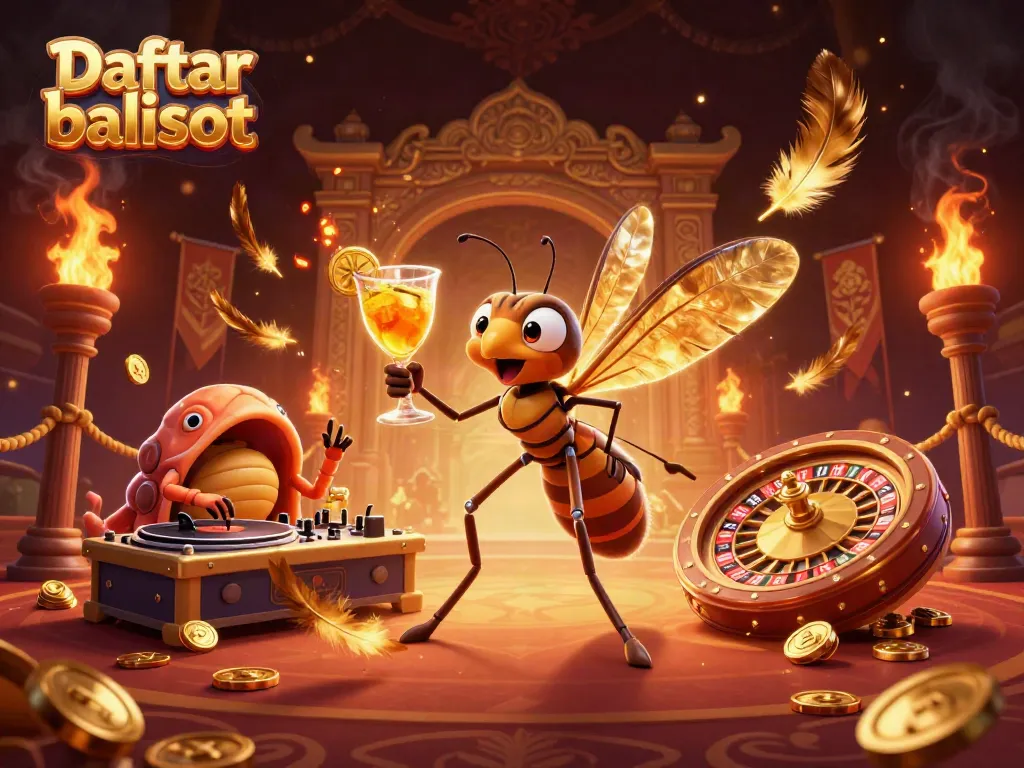 Engaging scene depicting Daftar balisot casino with unique characters and vibrant elements for excitement.
