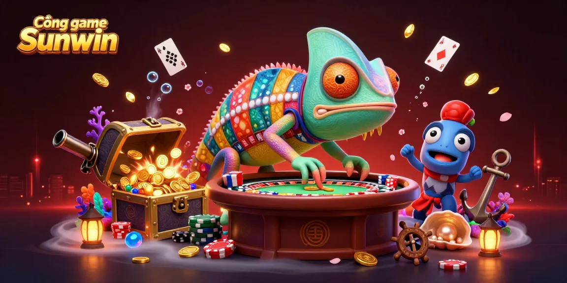 Experience the thrilling Cổng game Sunwin with vibrant gaming characters and underwater treasures!