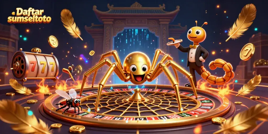 Spin the roulette wheel at Daftar sumseltoto with a colorful casino scene.