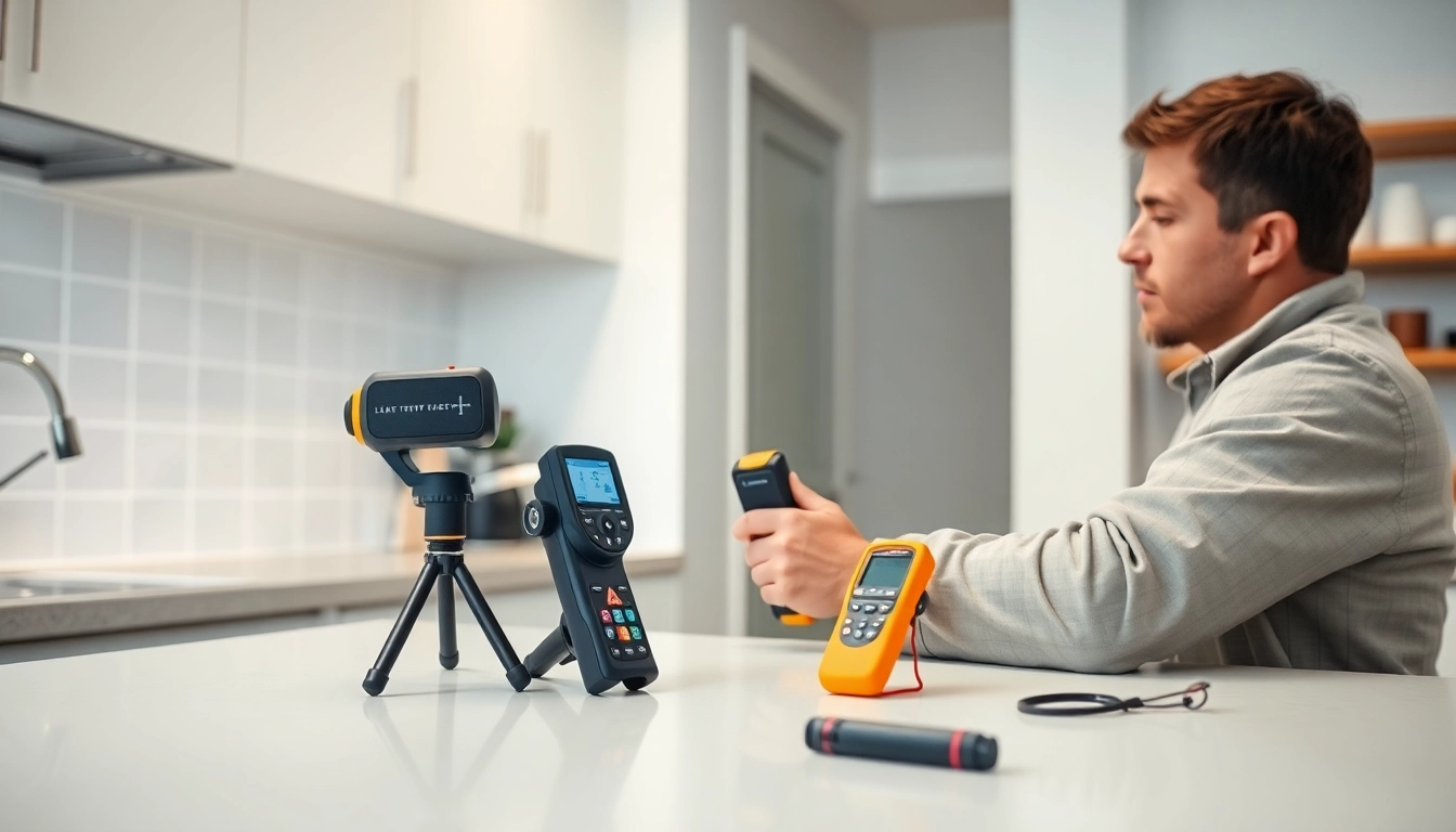 Professional technician conducting Leak Detection Cornwall in a home using specialized equipment.