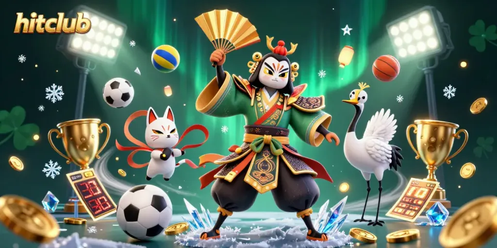 Engage with hitclub, experiencing thrilling sports betting and excitement featured in this dynamic illustration.