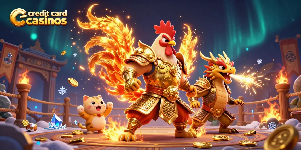 Experience thrilling action at credit card casinos with vibrant characters and dynamic game elements.