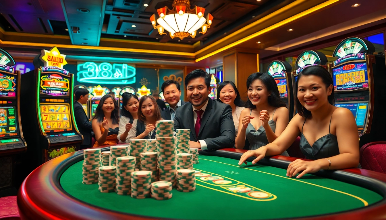 Experience the excitement at 88i nhà cái with vibrant casino tables and engaging players.
