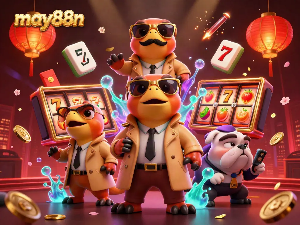 Experience thrilling gameplay with may88n, as three raptors attempt high-stakes casino antics.