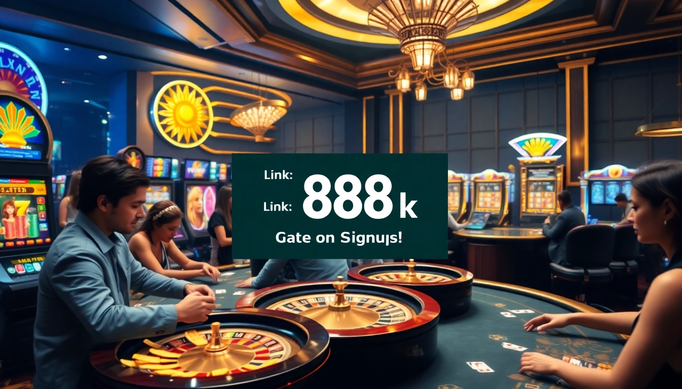Experience the thrill of gameplay with link 88i, featured in a vibrant casino environment.