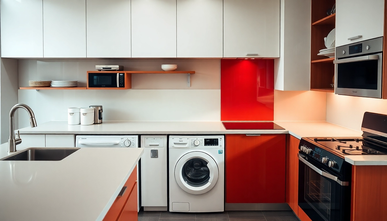 View a stylish kitchen featuring бяла техника like dishwashers, washing machines, and ovens to enhance your home.