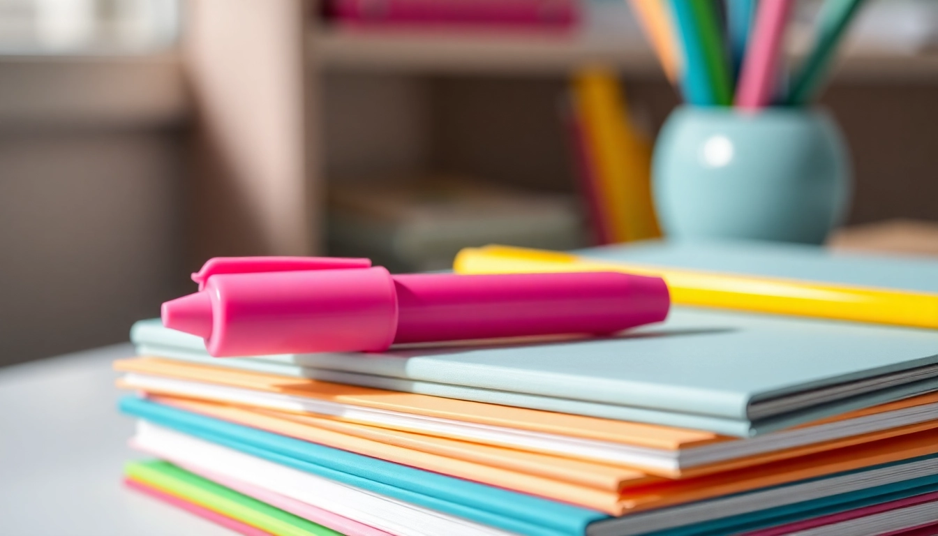 Highlight your notes with this vibrant pink highlighter pen, perfect for organized studying.
