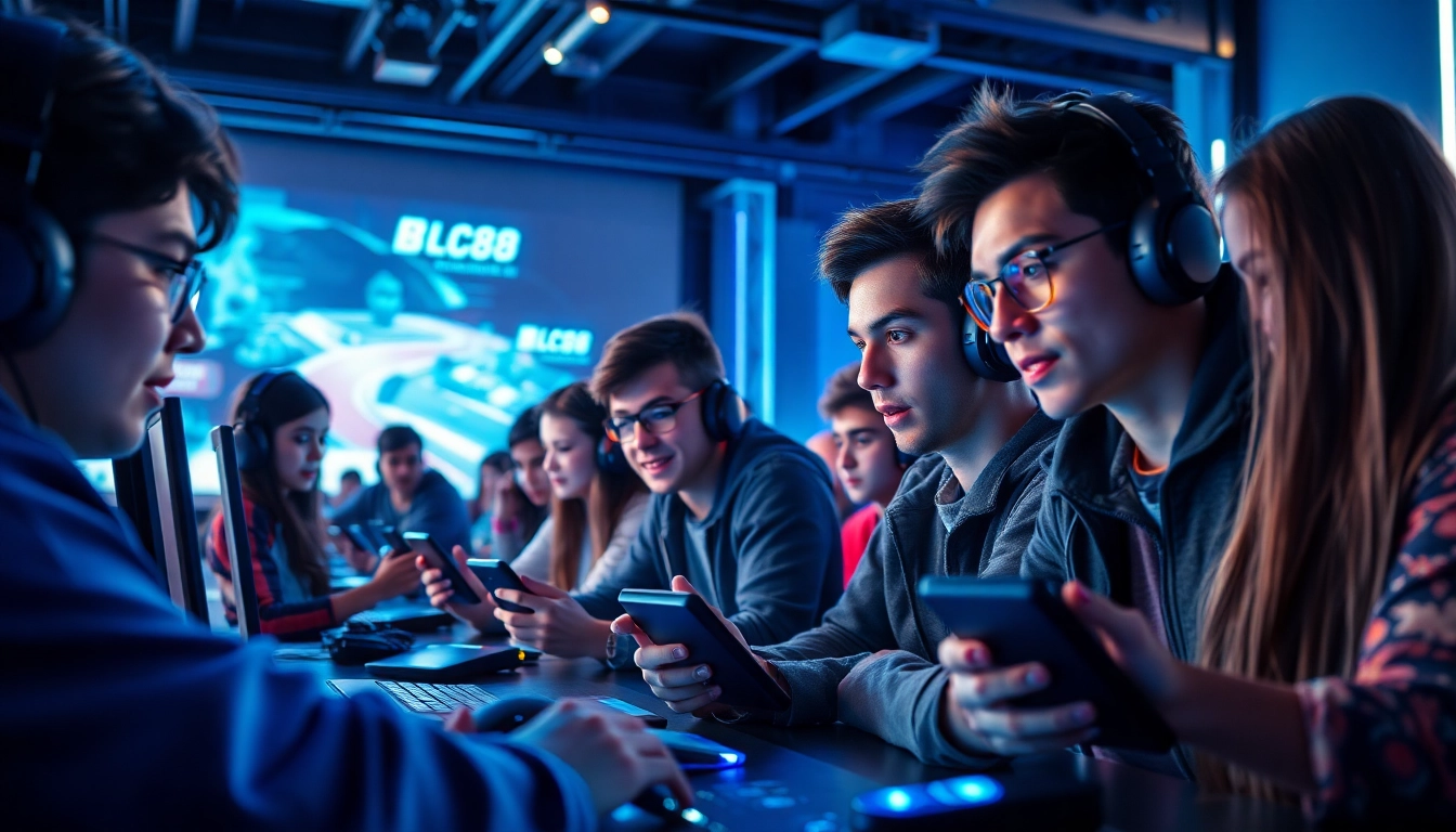 Exciting scene of players enjoying the LC88 Game in a modern online gaming environment.
