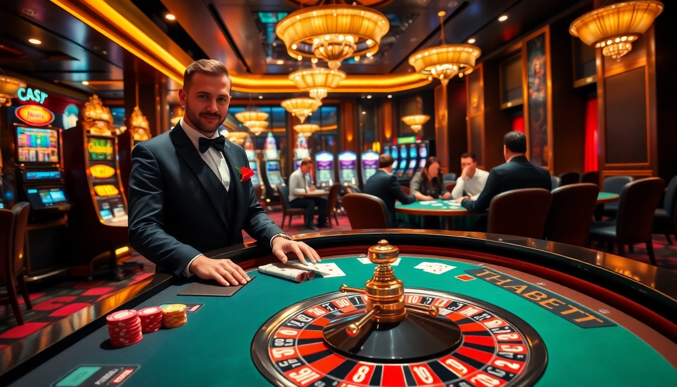 Players enjoying live casino games at THABET, capturing the thrill of betting and winning.