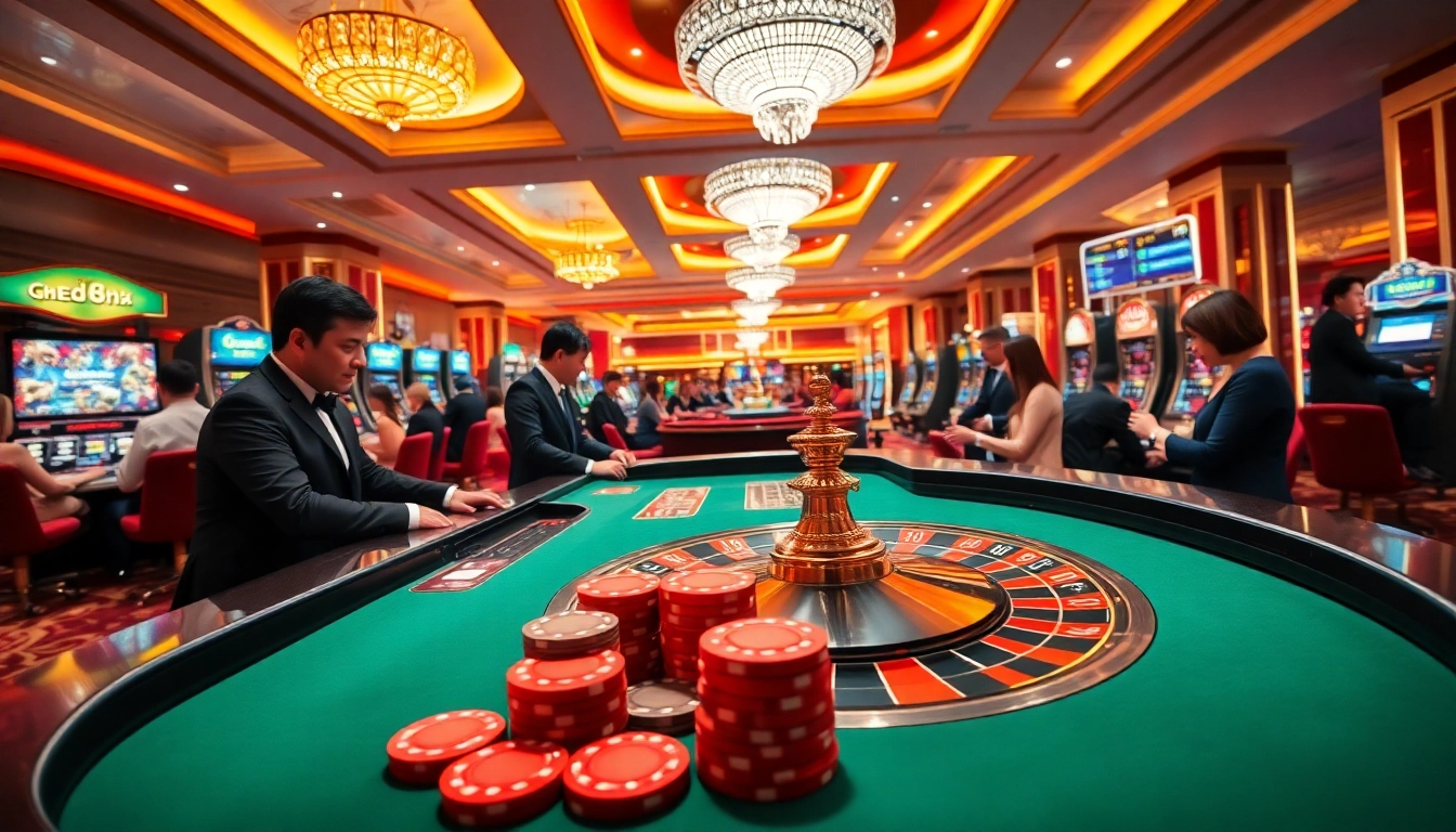 Experience thrilling gameplay at red88 vt’s elegant casino tables, featuring vibrant chips and engaged players.