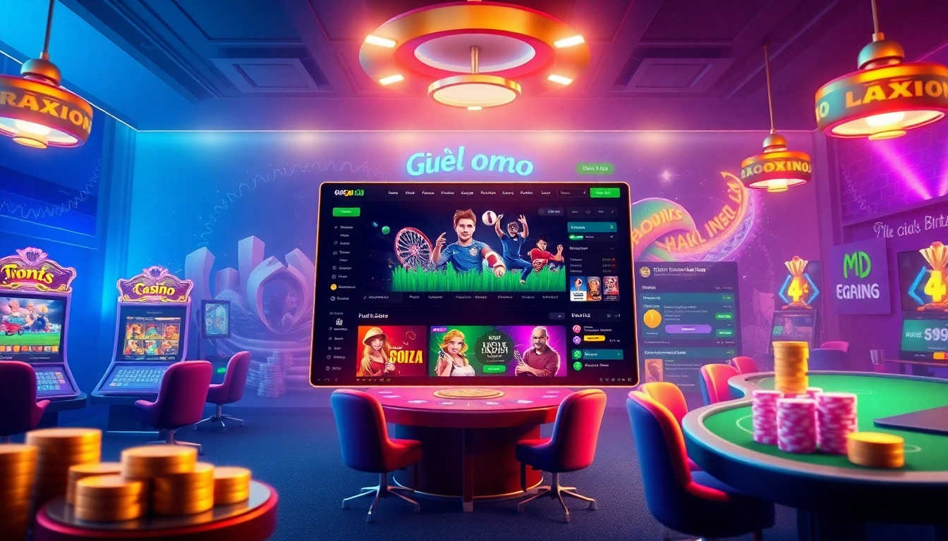 Exciting online gambling platform showcasing Nhà cái RR88 with casino games and sports betting.