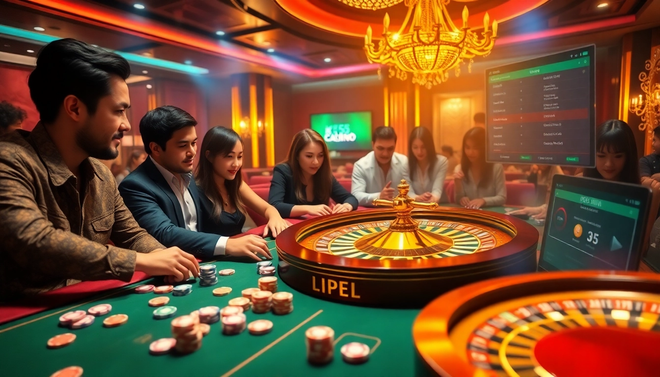 Experience the thrill of a luxurious online casino at https://kk55.gratis/ with vibrant gaming elements and engaging players.