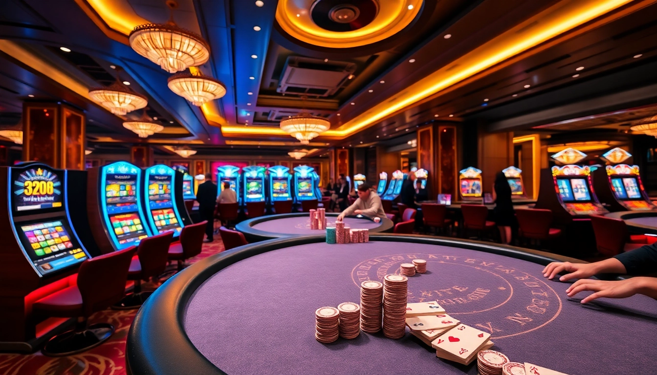Experience the luxury of XX88 with dynamic casino tables and vibrant slot machines.