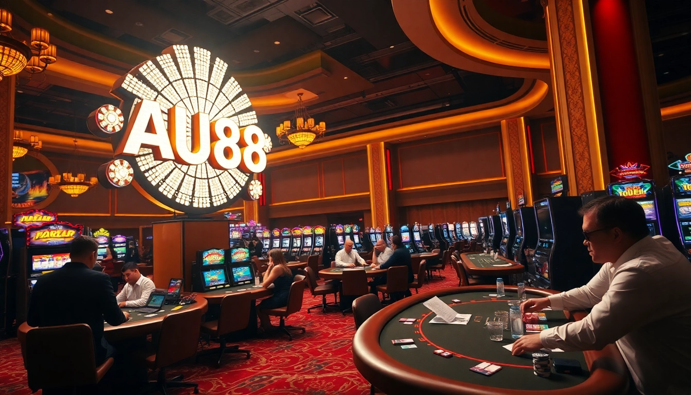 Experience the thrill of gambling at AU88 casino with vibrant tables and exciting games.