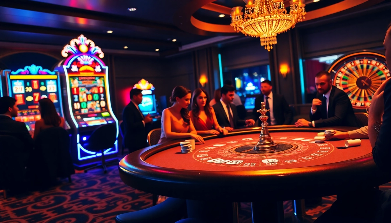 A high-stakes poker game with elegant players and vibrant casino elements at https://bl555.training/, showcasing excitement and professionalism.