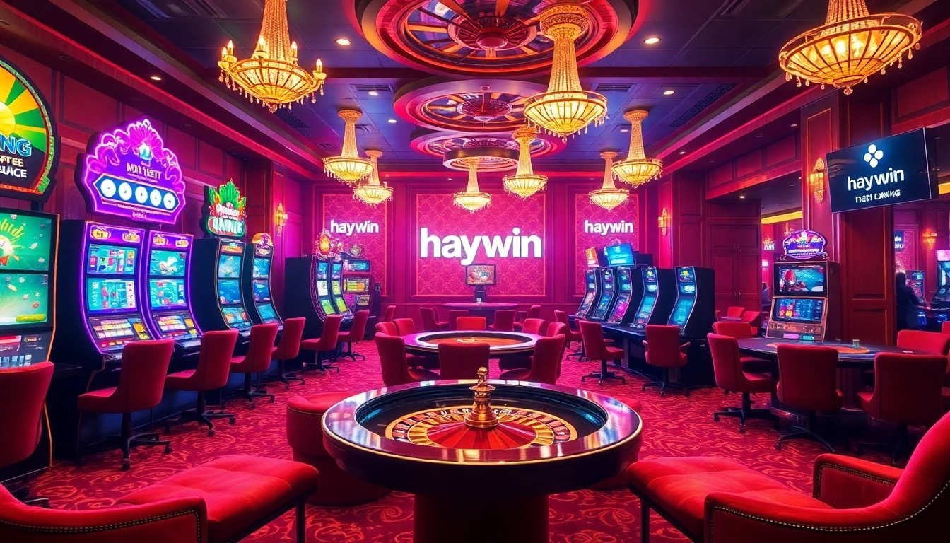 Experience the vibrant gaming atmosphere of hay.win with thrilling table games and luxurious decor.
