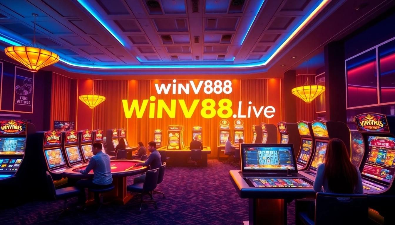 Interactive gaming experience at winvn88.live showcasing vibrant casino atmosphere.
