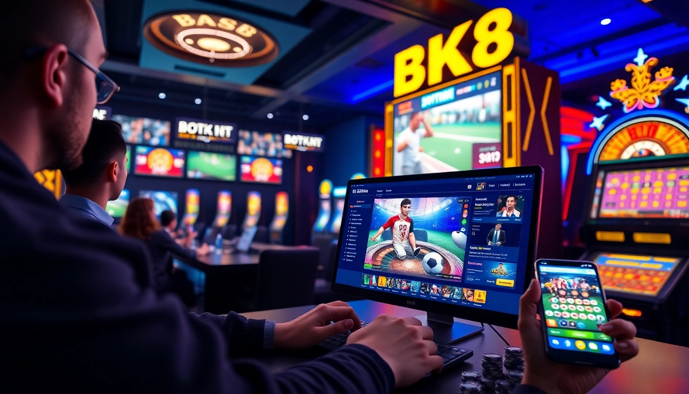 Engaging scene of players enjoying BK860S online gaming, capturing excitement and innovation in gambling.