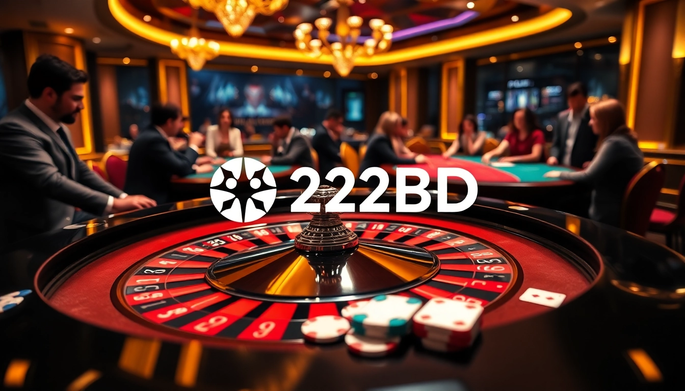 Experience thrilling bets and jackpots at 222BD's luxurious casino environment.