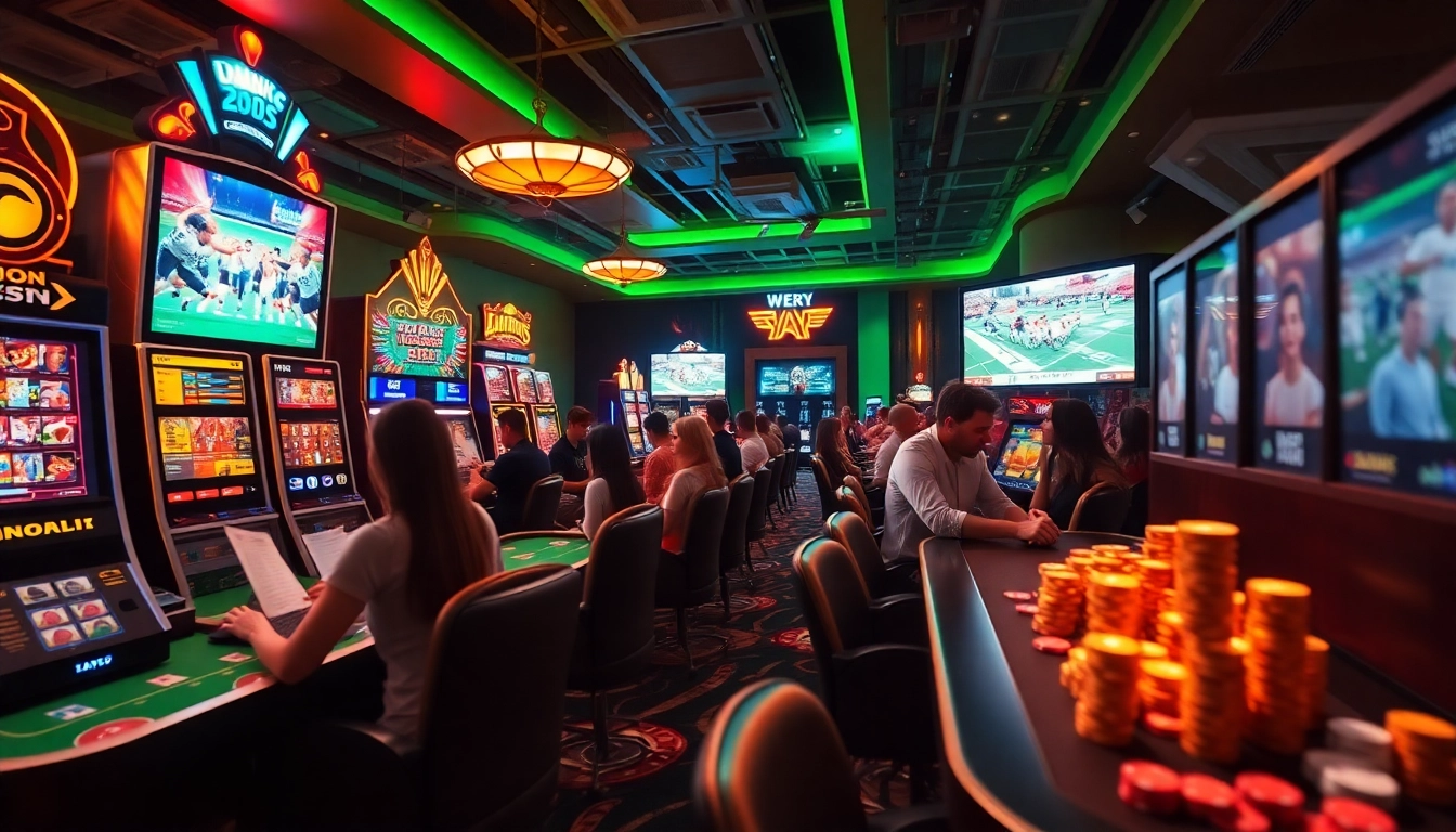 Exciting online gaming scene showcasing Lauthaitv's casino and sports betting options.