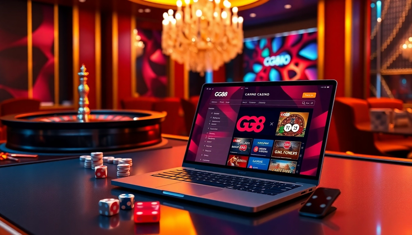 Experience the thrill of gambling with GG88 link on a modern casino interface.