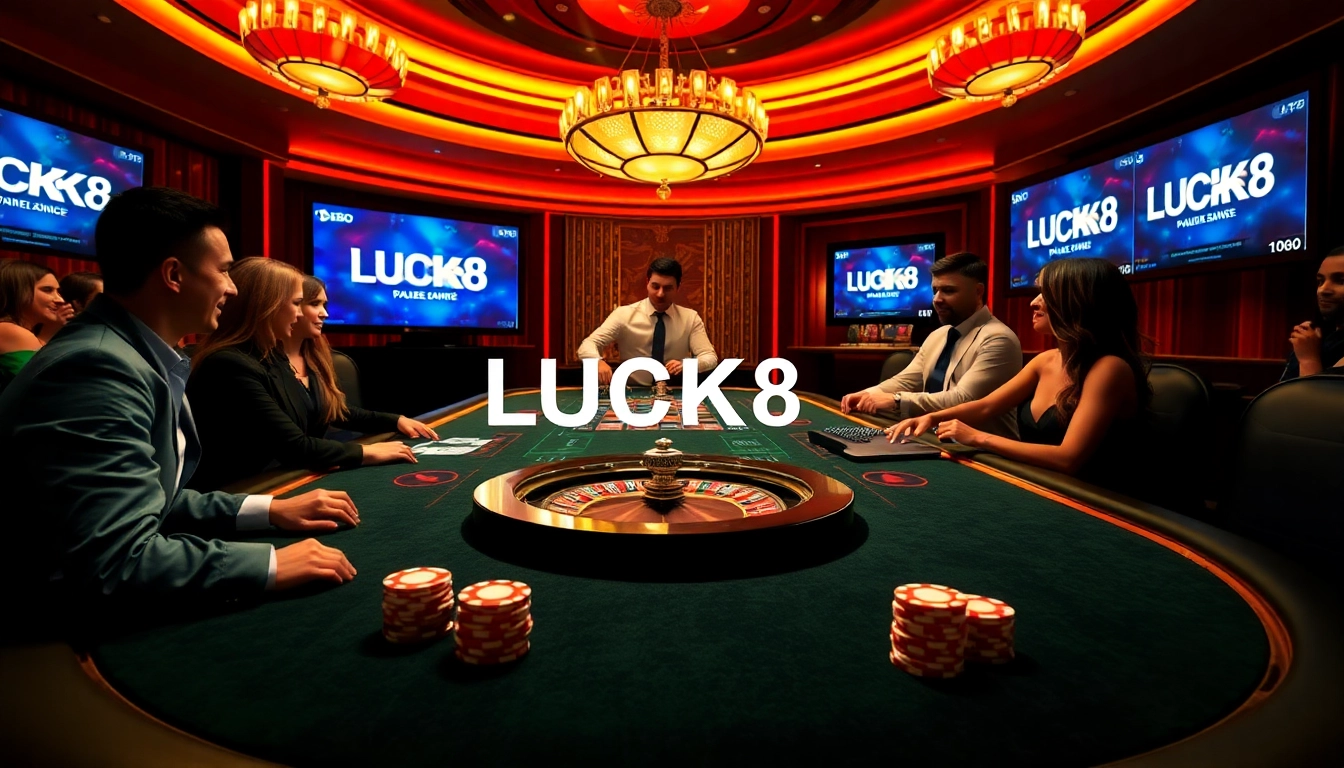 Người chơi đang tận hưởng trải nghiệm casino đầy hồi hộp cùng LUCK8, với các chip poker và quân bài.