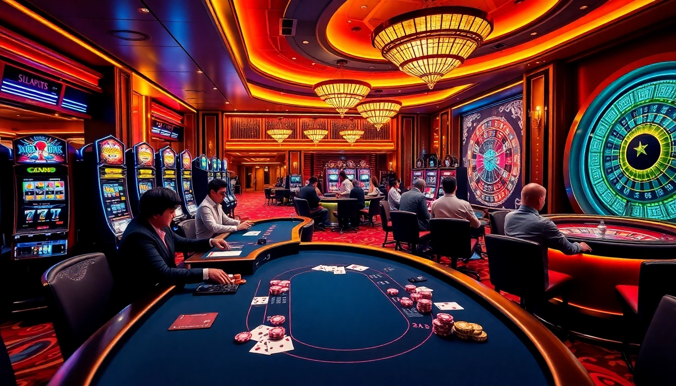 Players enjoy a thrilling experience at 39 bet casino tables filled with excitement and chips.