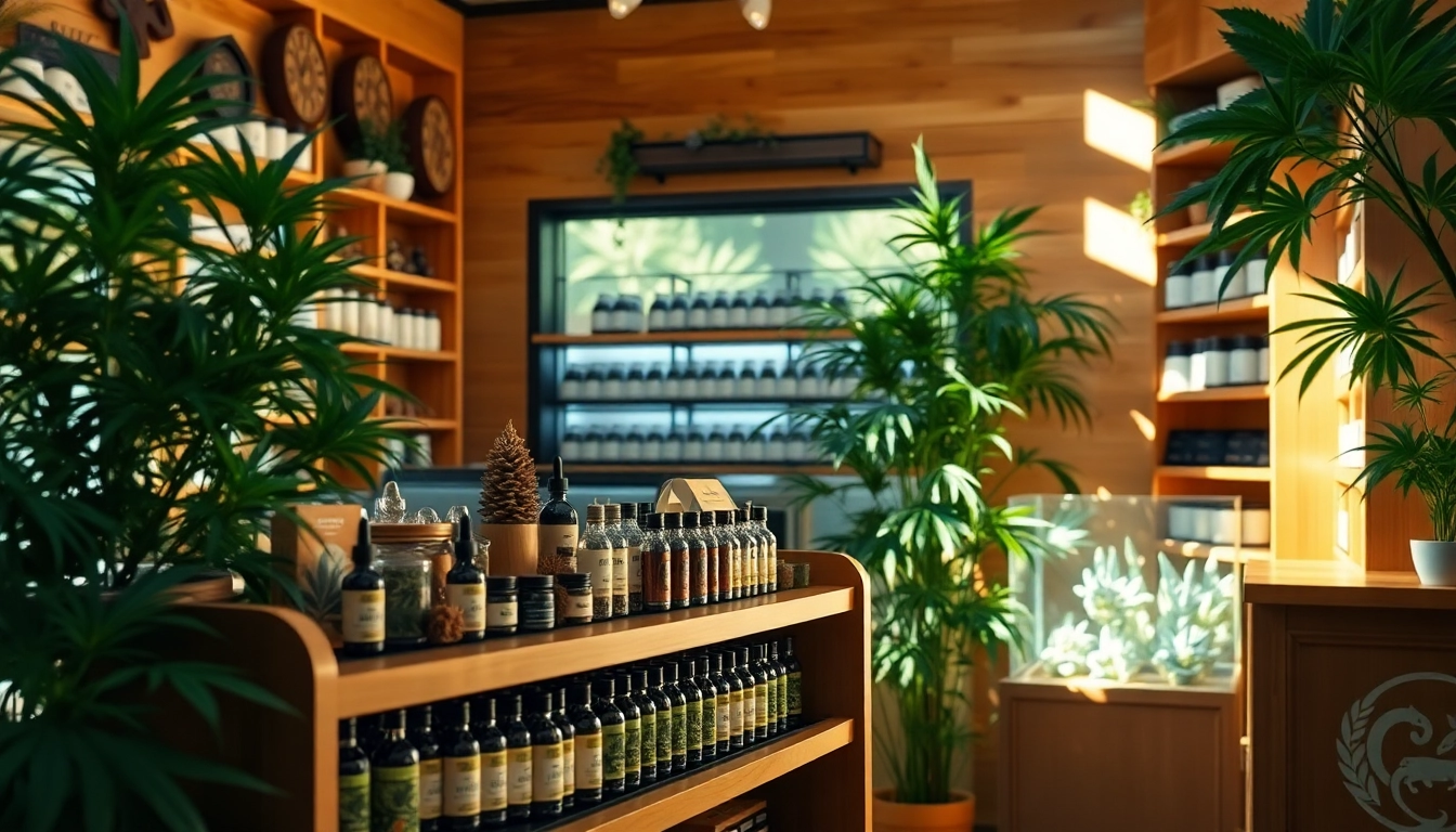 Weedmaps Lloret de Mar: Illustration of a cozy cannabis shop with inviting atmosphere.