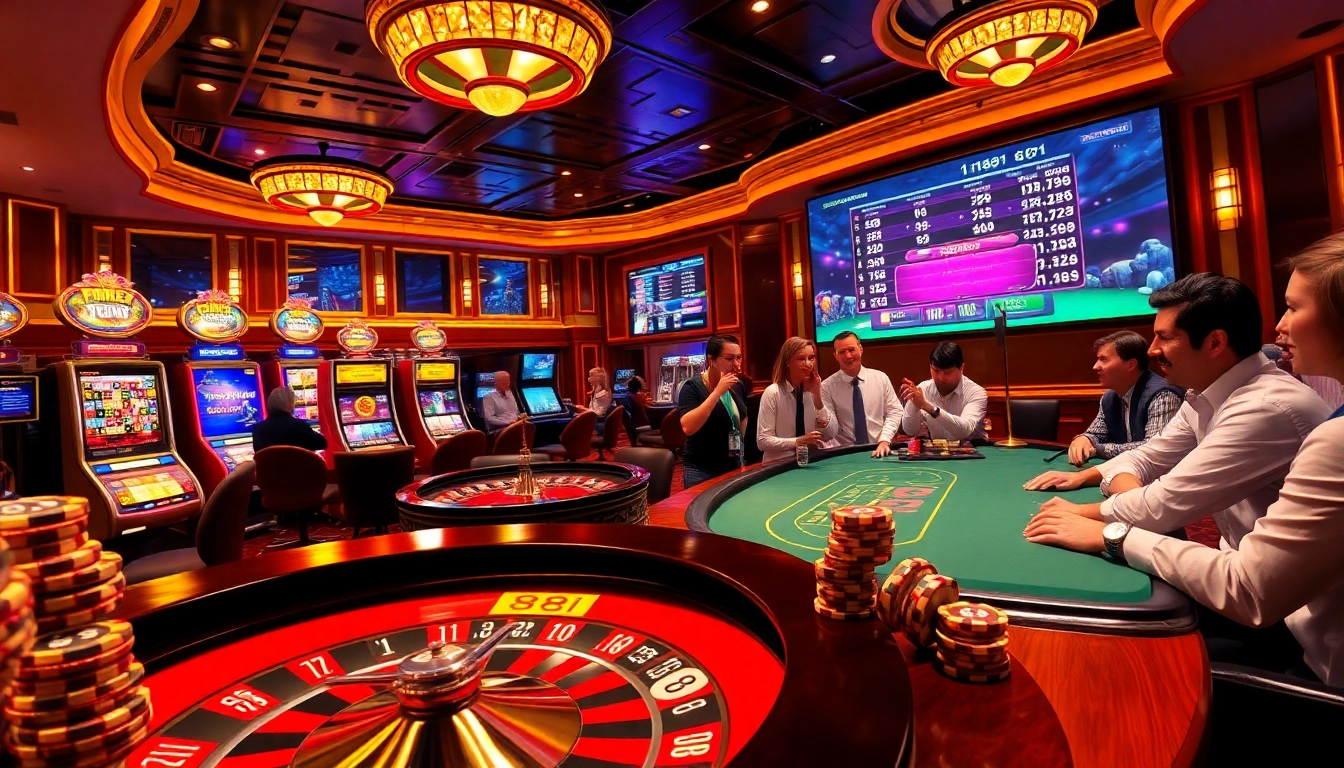 Experience the thrill of 88i casino gameplay with vibrant tables and cheering players.