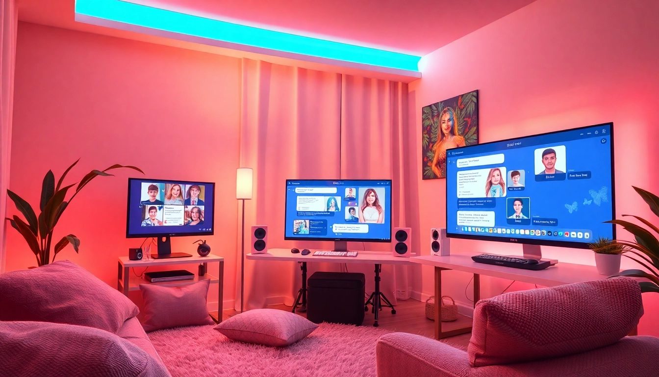 Engaging scene of character ai nsfw chat interactions in a cozy, modern setting.